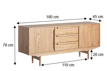 Dimensions du buffet design