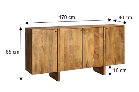 Dimensions du meuble buffet 4 portes