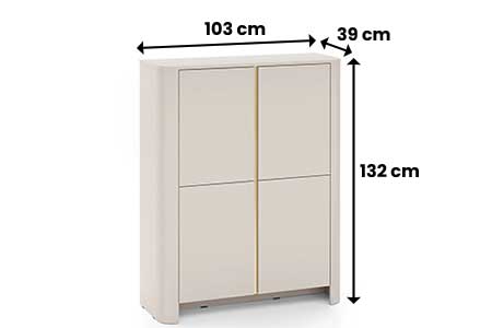 Dimensions du meuble buffet haut cachemire