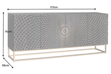 Dimensions du meuble buffet mandala