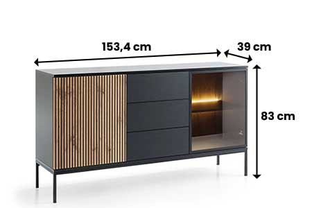 Dimensions du buffet avec rangement