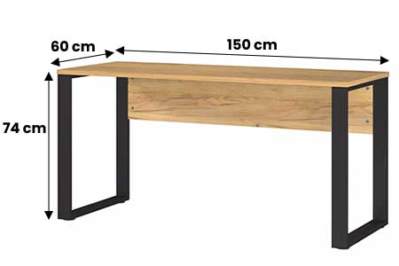 Grand bureau bois et métal