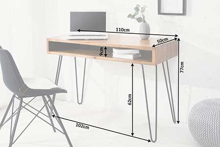 Dimensions détaillées du bureau