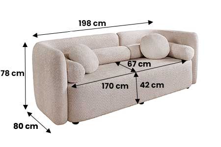 Canapé bouclé beige