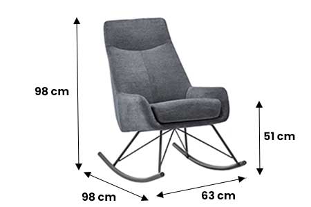 Fauteuil à bascule anthracite