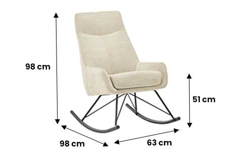 Fauteuil à bascule crème