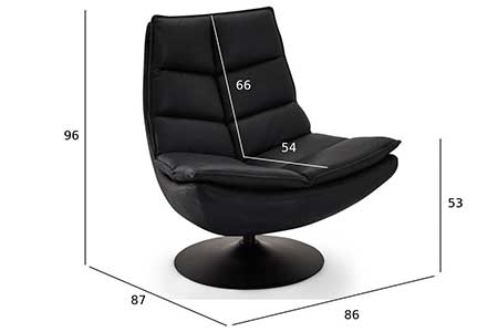 Dimensions détaillées du fauteuil