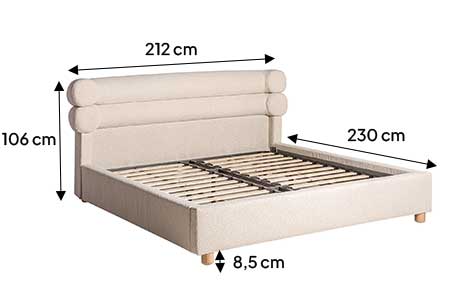 Dimensions détaillées du lit adulte