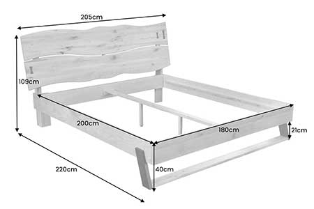 Dimensions détaillées du lit adulte