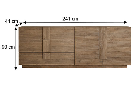 Dimensions détaillées du grand buffet