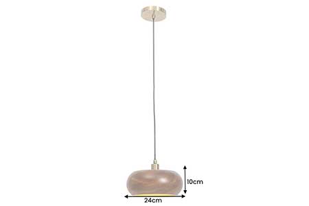 Luminaire suspendu en acacia massif