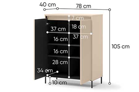 Détail du meuble 2 portes