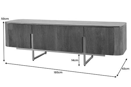 Dimensions détaillées du meuble tv