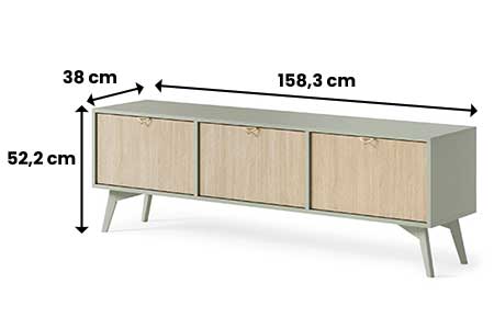 Dimensions du meuble tv 3 portes