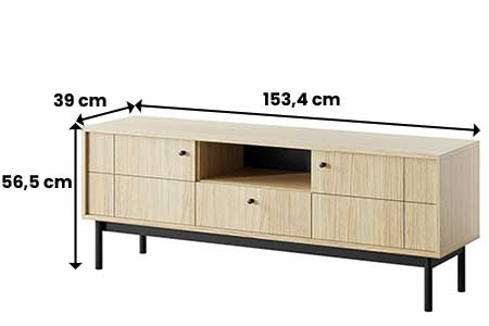 Dimensions du meuble tv moderne avec rangement