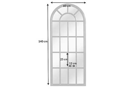 Dimensions détaillées du miroir fenêtre