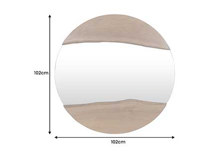 Miroir mural bois et verre