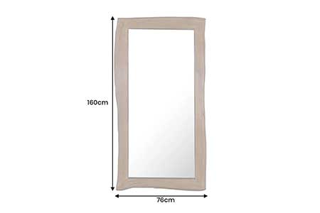 Miroir mural bois massif et verre