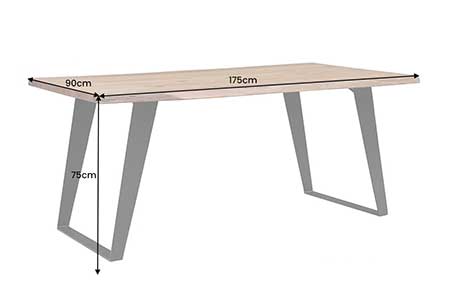 Dimensions détaillées de la table à manger