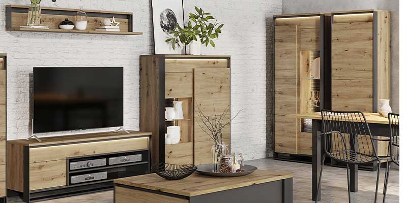 Meubles de salon de style industriel