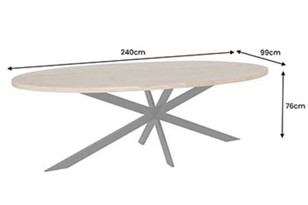 Table à manger en manguier et métal