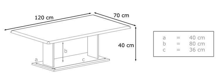 Détail de la table basse pas cher