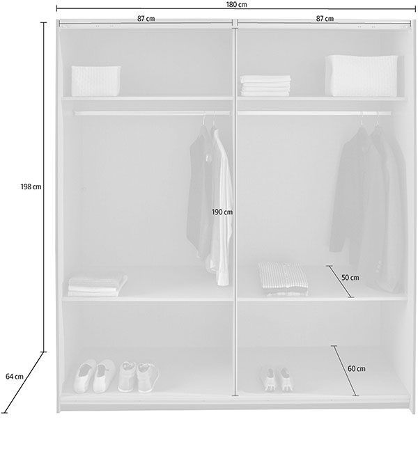 Détail des dimensions de l'armoire