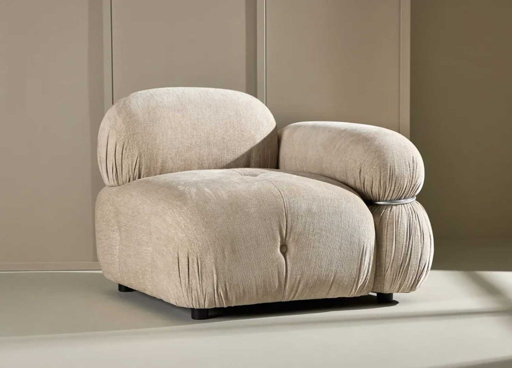 Module droite beige de canapé Mika