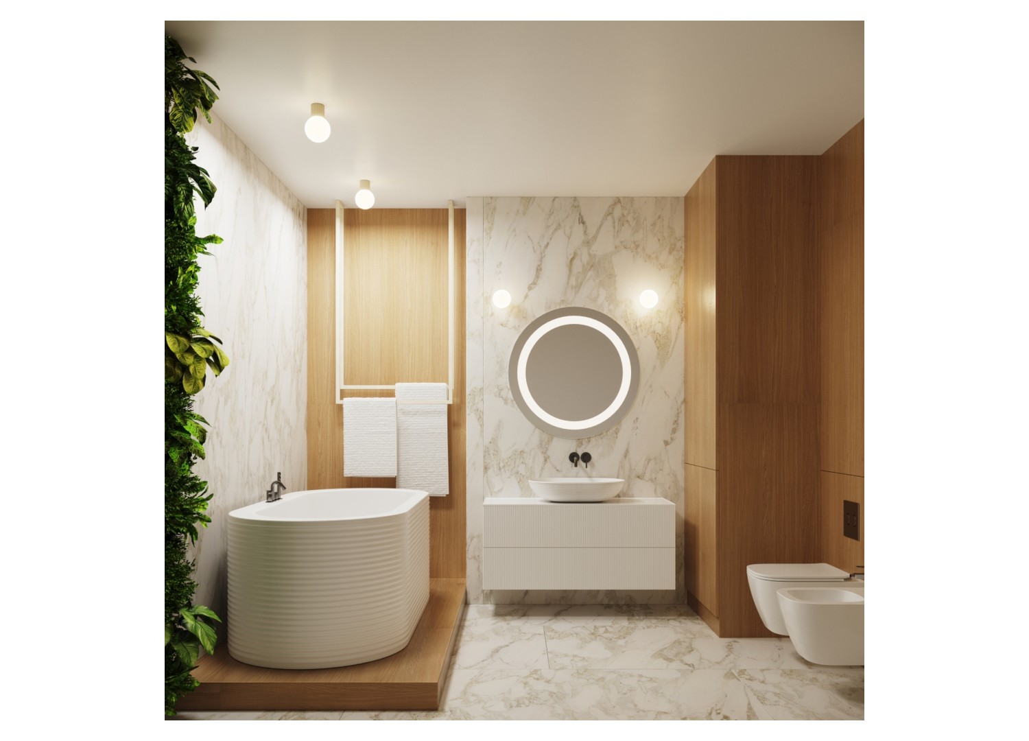 Applique murale HALO beige IP44 – dimensions