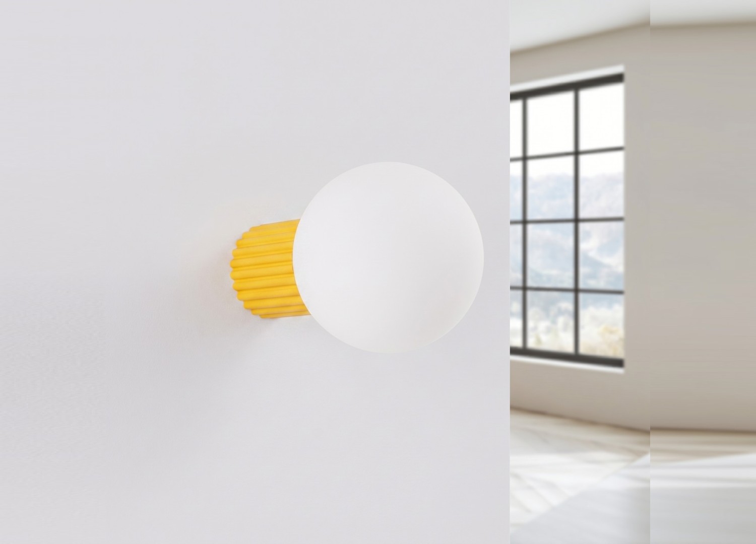 Applique murale HALO jaune IP44 – vue complémentaire 2