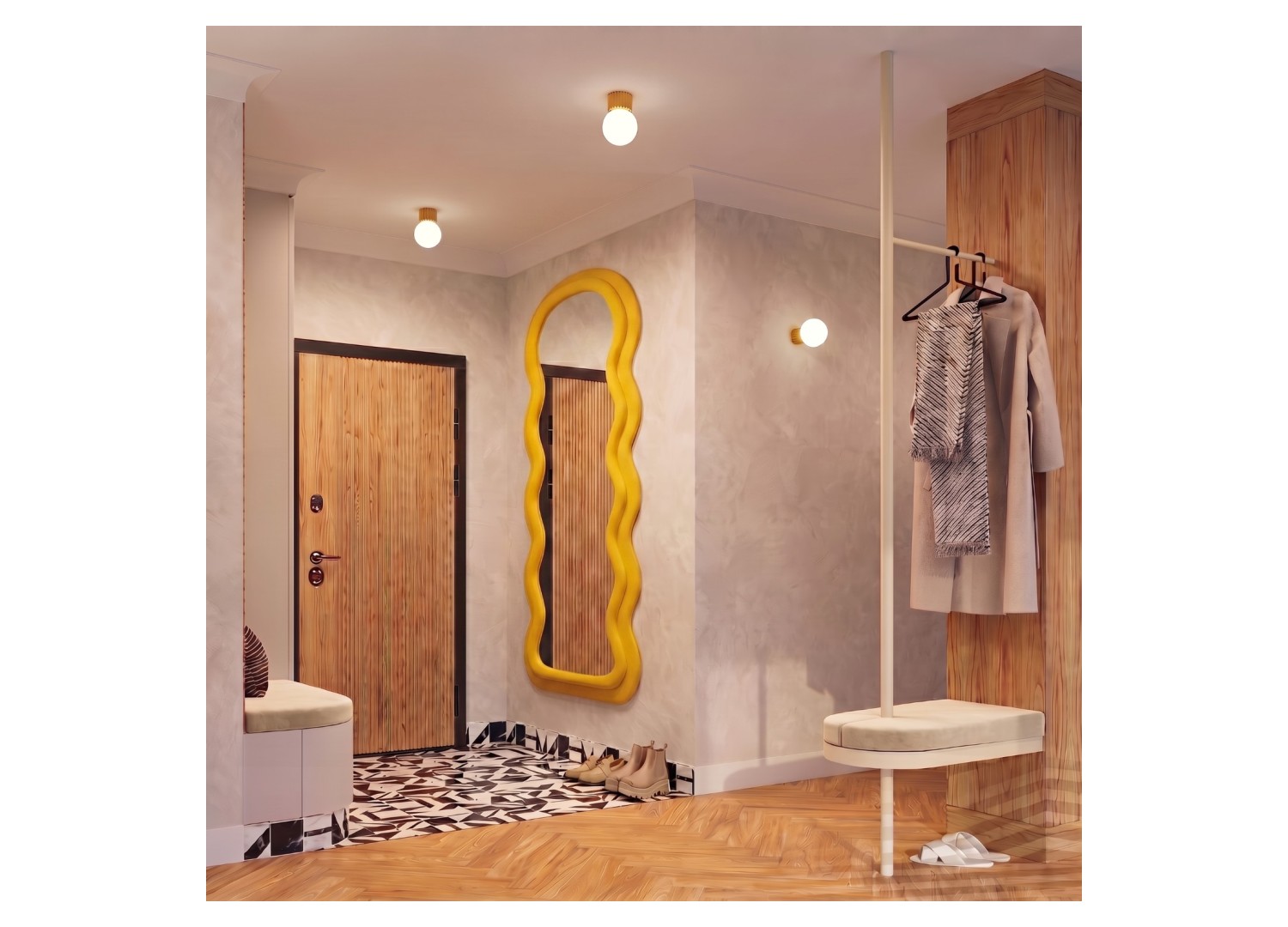 Applique murale HALO jaune IP44 – dimensions