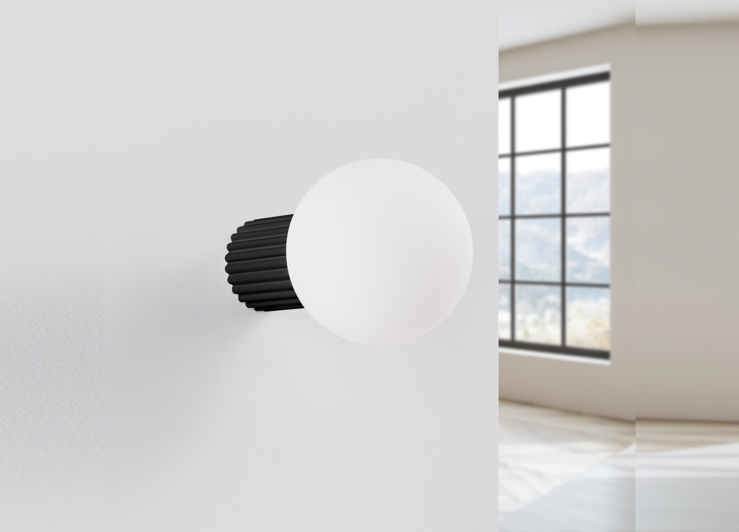Applique murale HALO noir IP44 – vue complémentaire 2