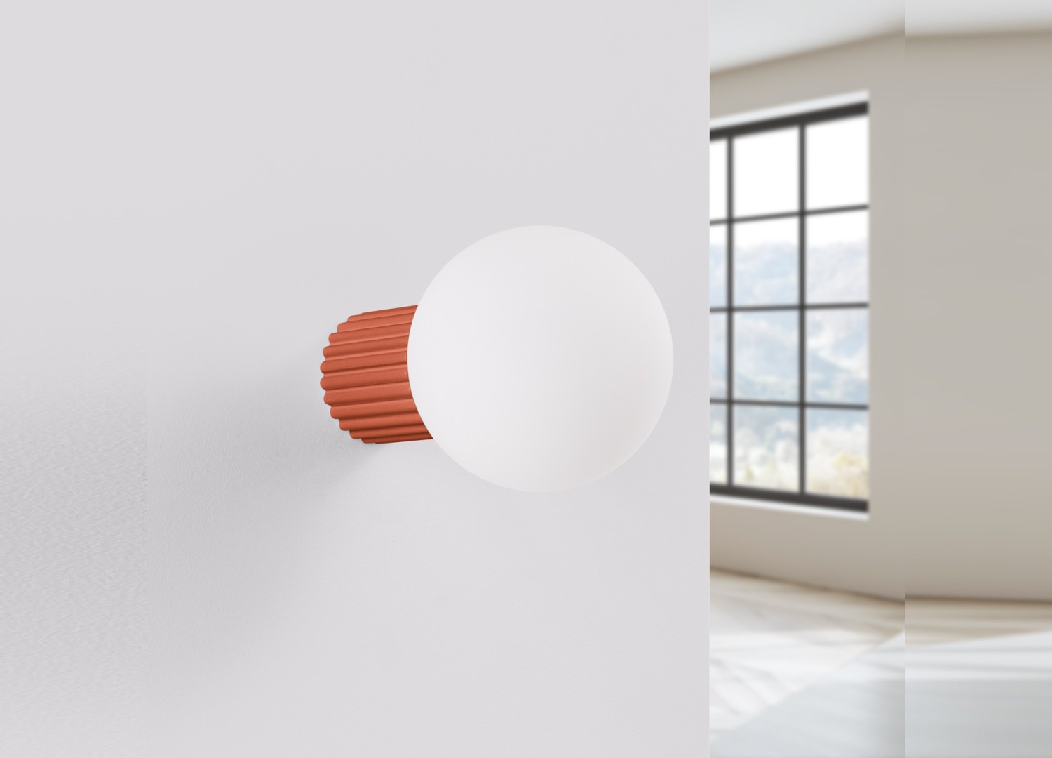 Applique murale HALO ocre rouge IP44 – vue complémentaire 2