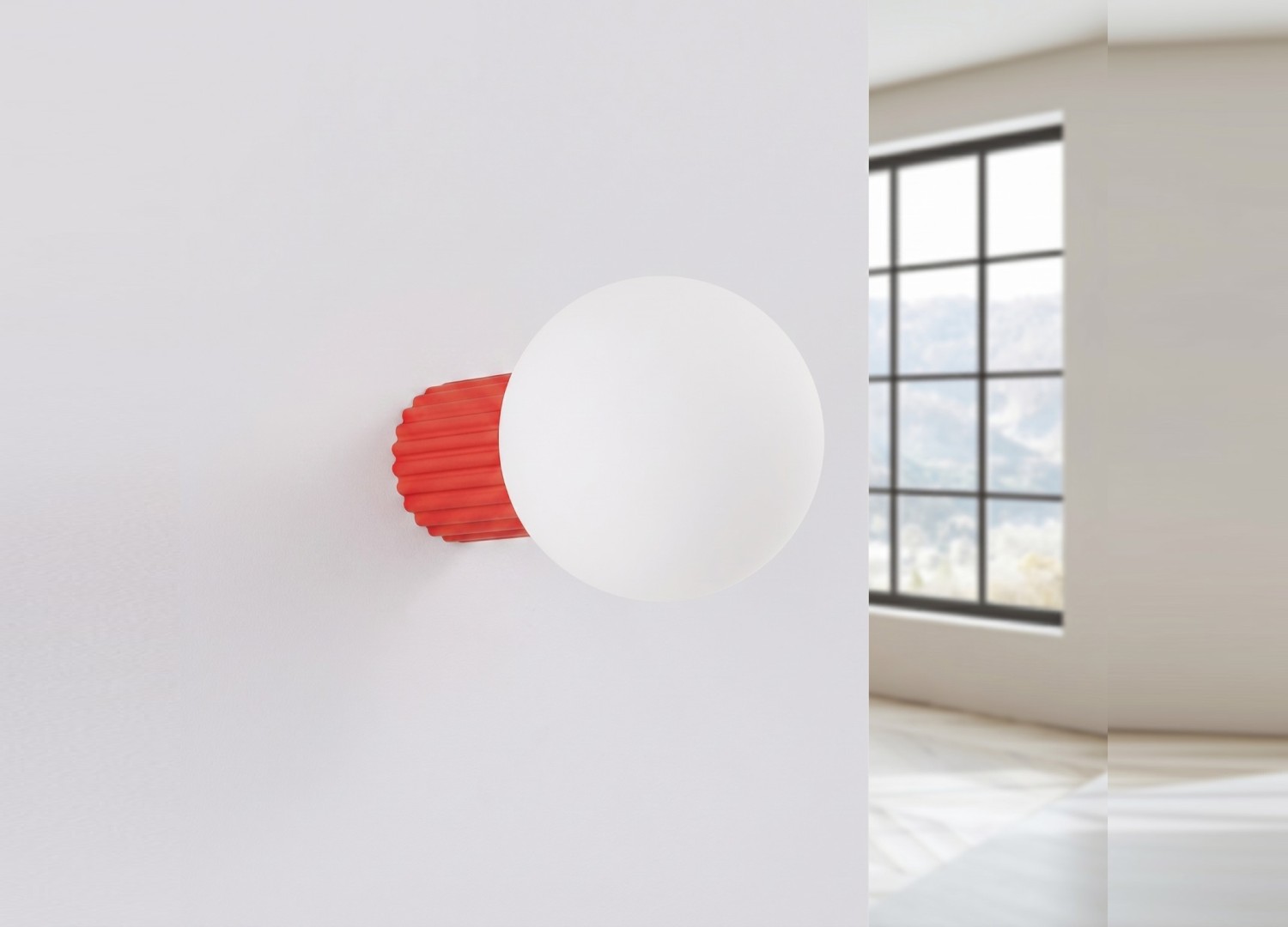 Applique murale HALO rouge IP44 – vue complémentaire 2
