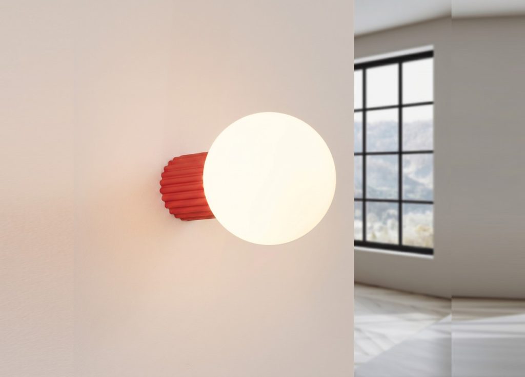 Applique murale HALO rouge IP44 – vue complémentaire 3