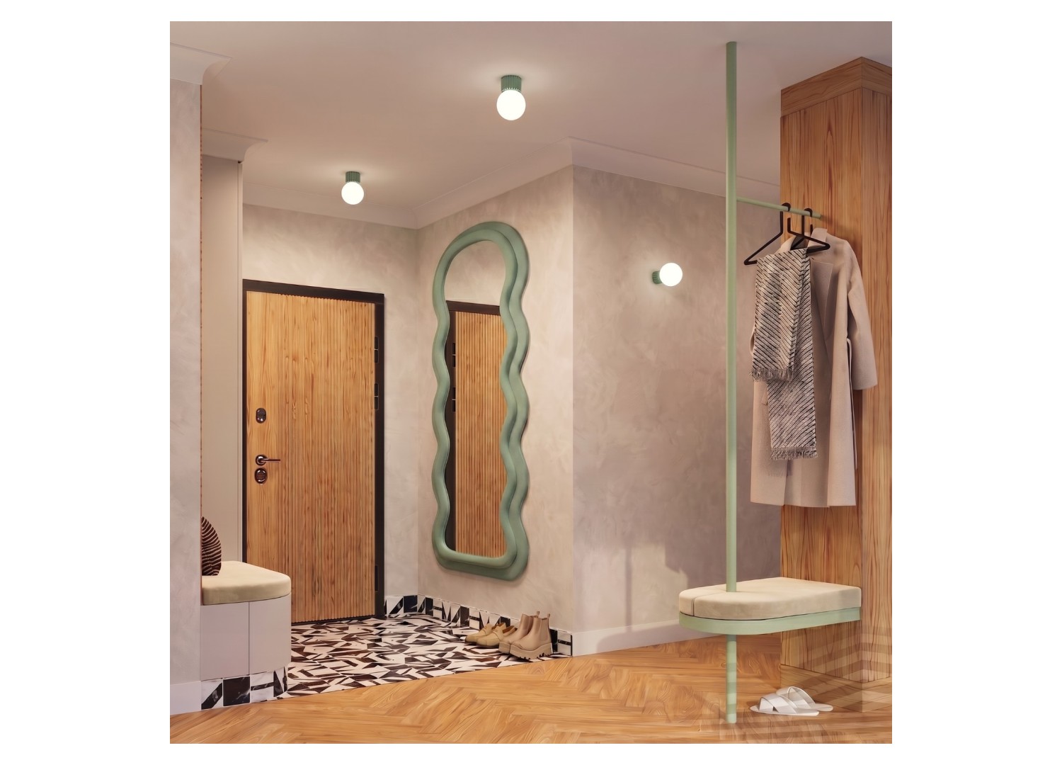 Applique murale HALO sauge IP44 – dimensions