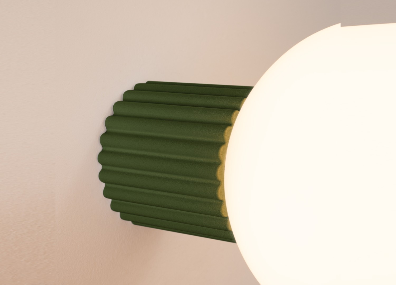Applique murale HALO vert olive IP44 – vue complémentaire 4
