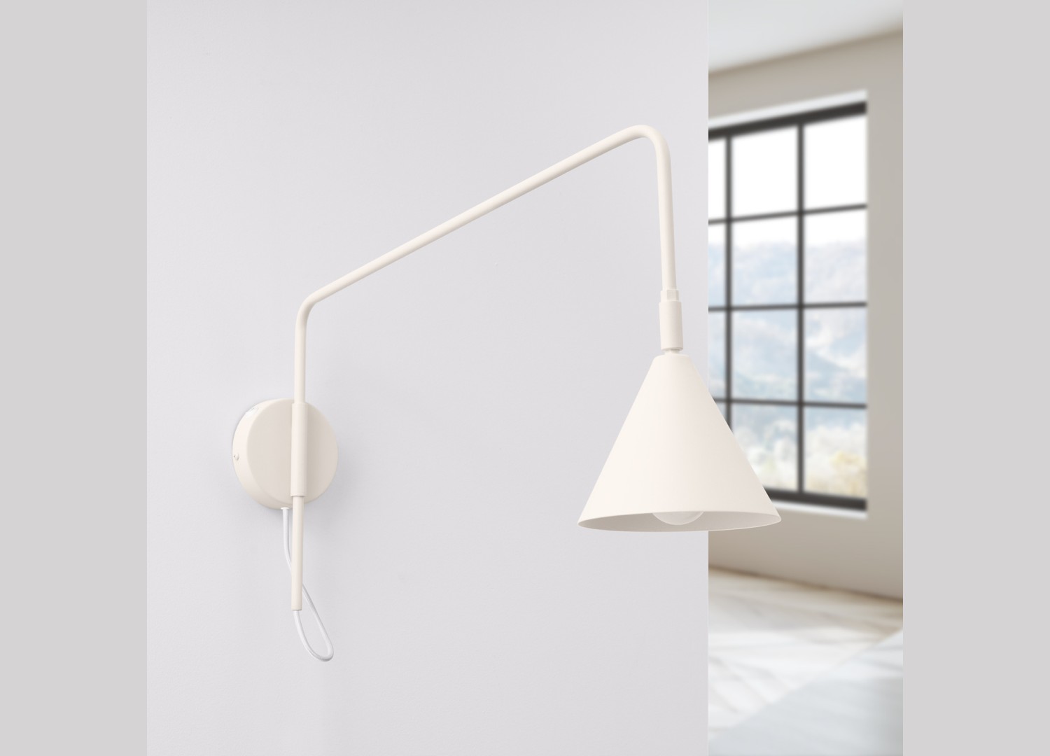 Applique murale NOX 1 beige avec interrupteur – vue complémentaire 2