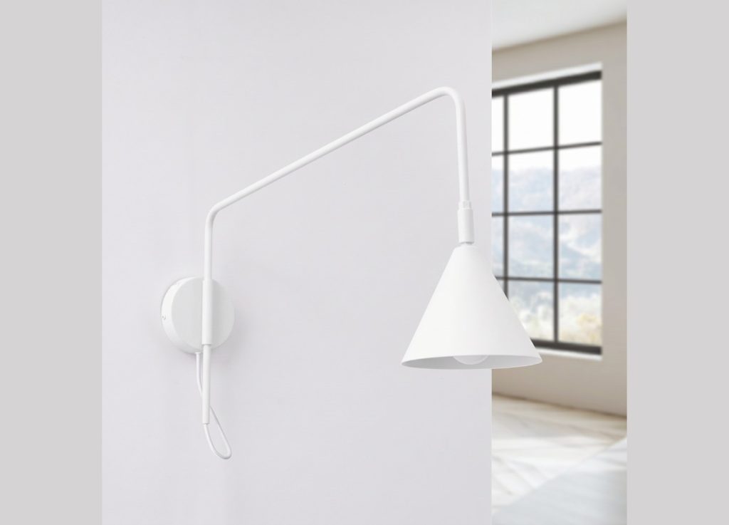 Applique murale NOX 1 blanc avec interrupteur