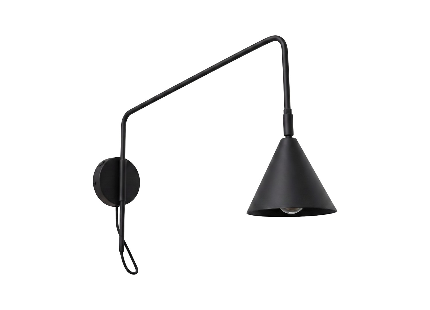 Applique murale NOX 1 noir avec interrupteur