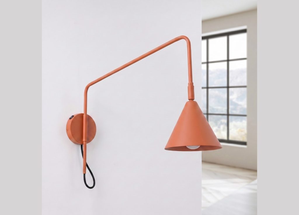 Applique murale NOX 1 ocre rouge avec interrupteur – vue complémentaire 2