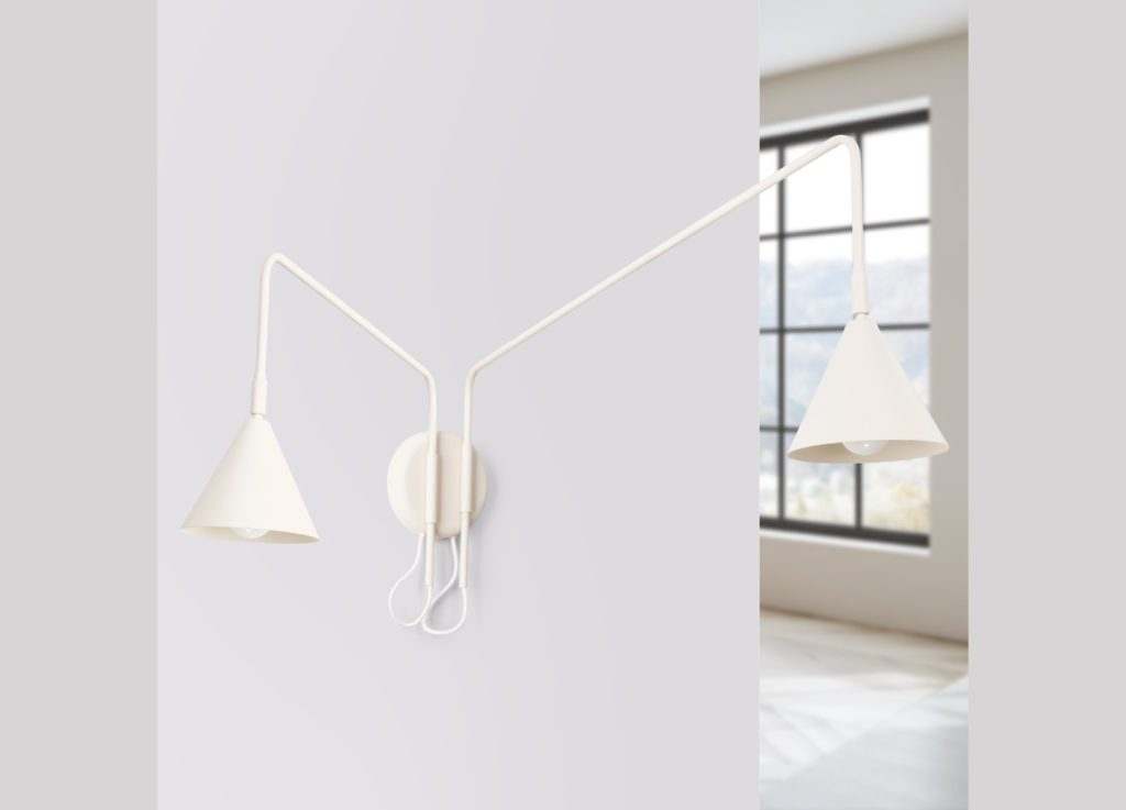 Applique murale NOX 2 beige avec interrupteur – vue complémentaire 2