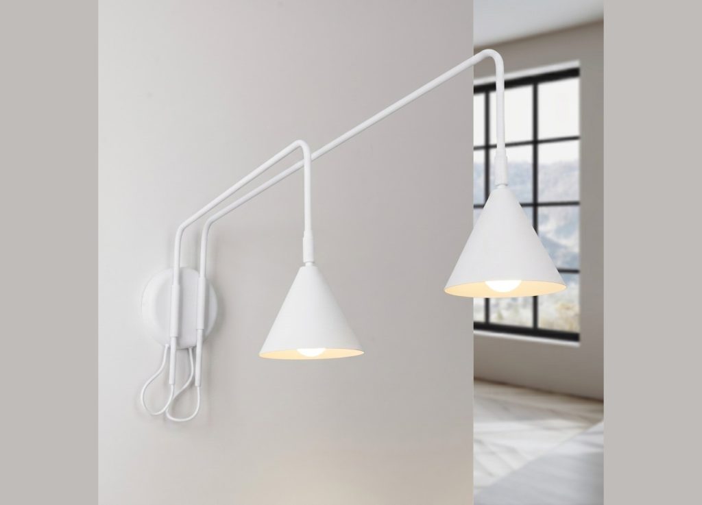 Applique murale NOX 2 blanc avec interrupteur – vue complémentaire 3