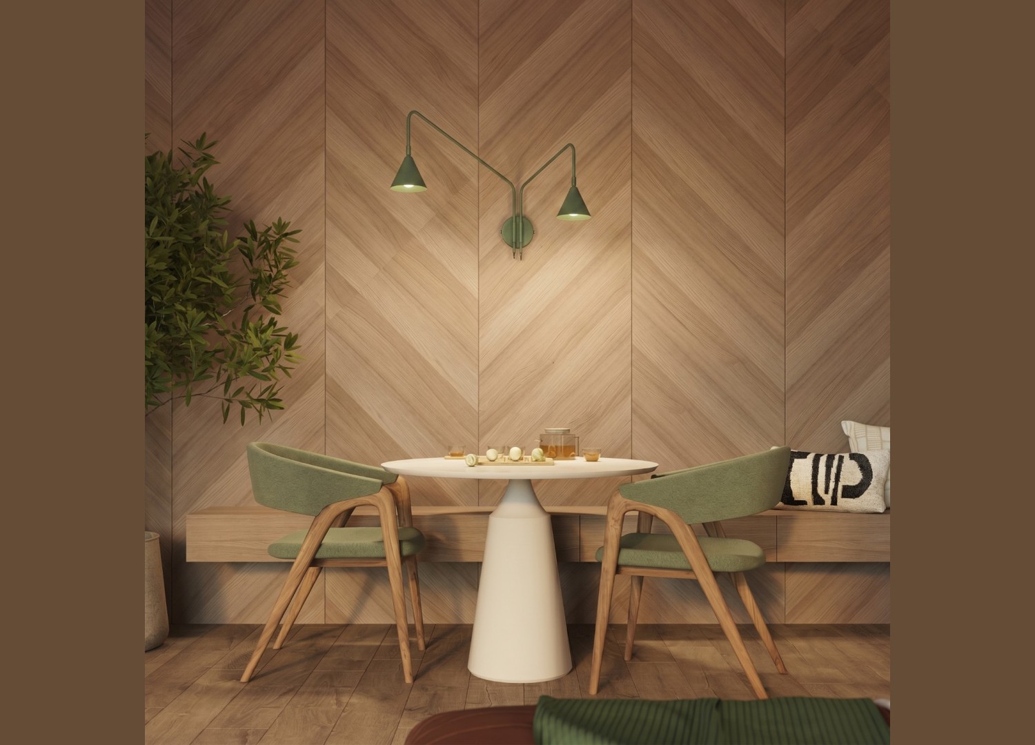 Applique murale NOX 2 vert olive avec interrupteur – vue complémentaire 12