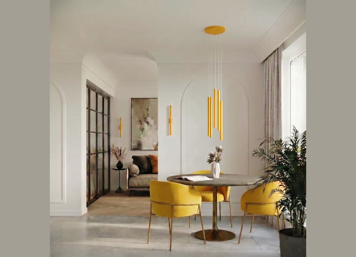 Applique murale PASTELO 2 jaune – vue complémentaire 7