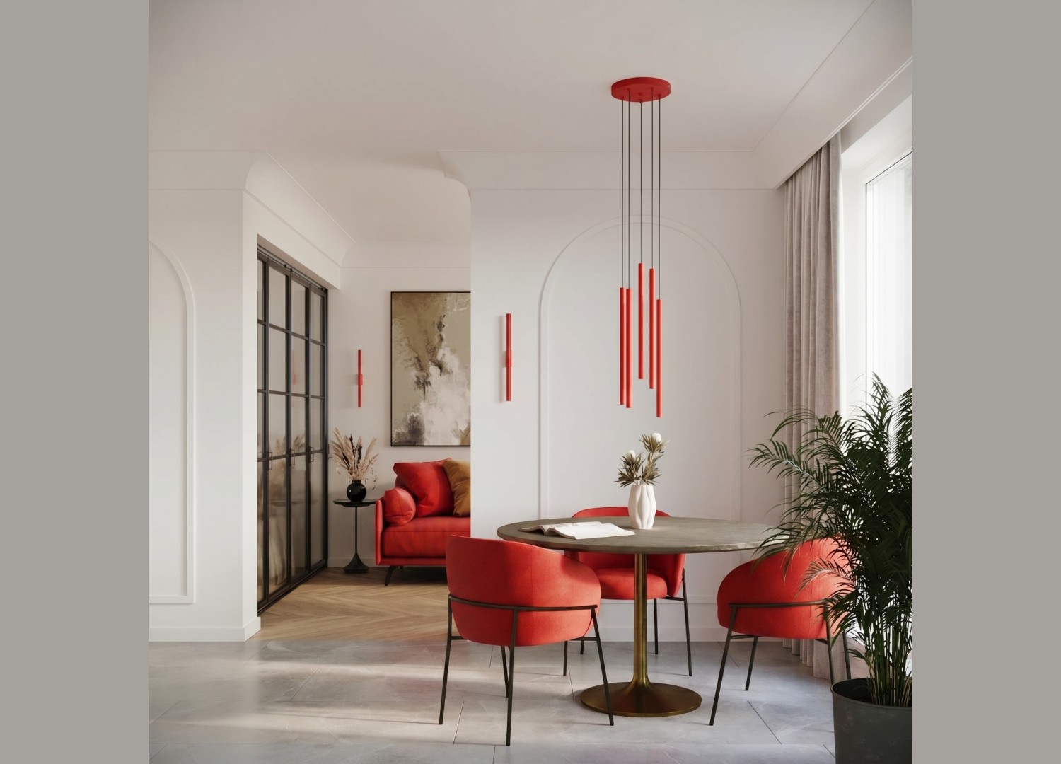 Applique murale PASTELO 2 rouge – vue complémentaire 7