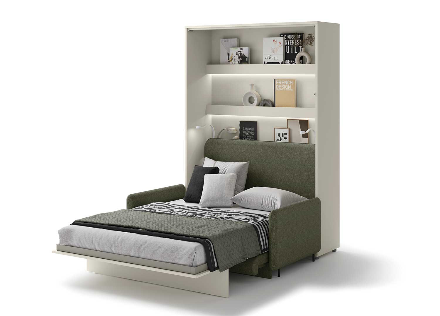 Appui-tête vert rembourré pour lit vertical 140 Bed Concept