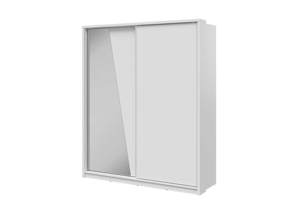 Armoire 2 portes coulissantes blanche 180 cm