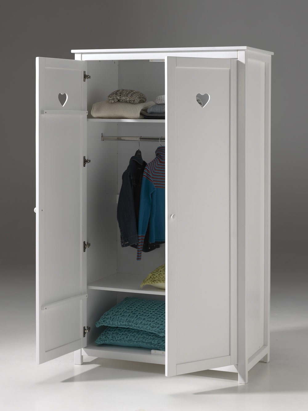Armoire 2 portes laquée blanche