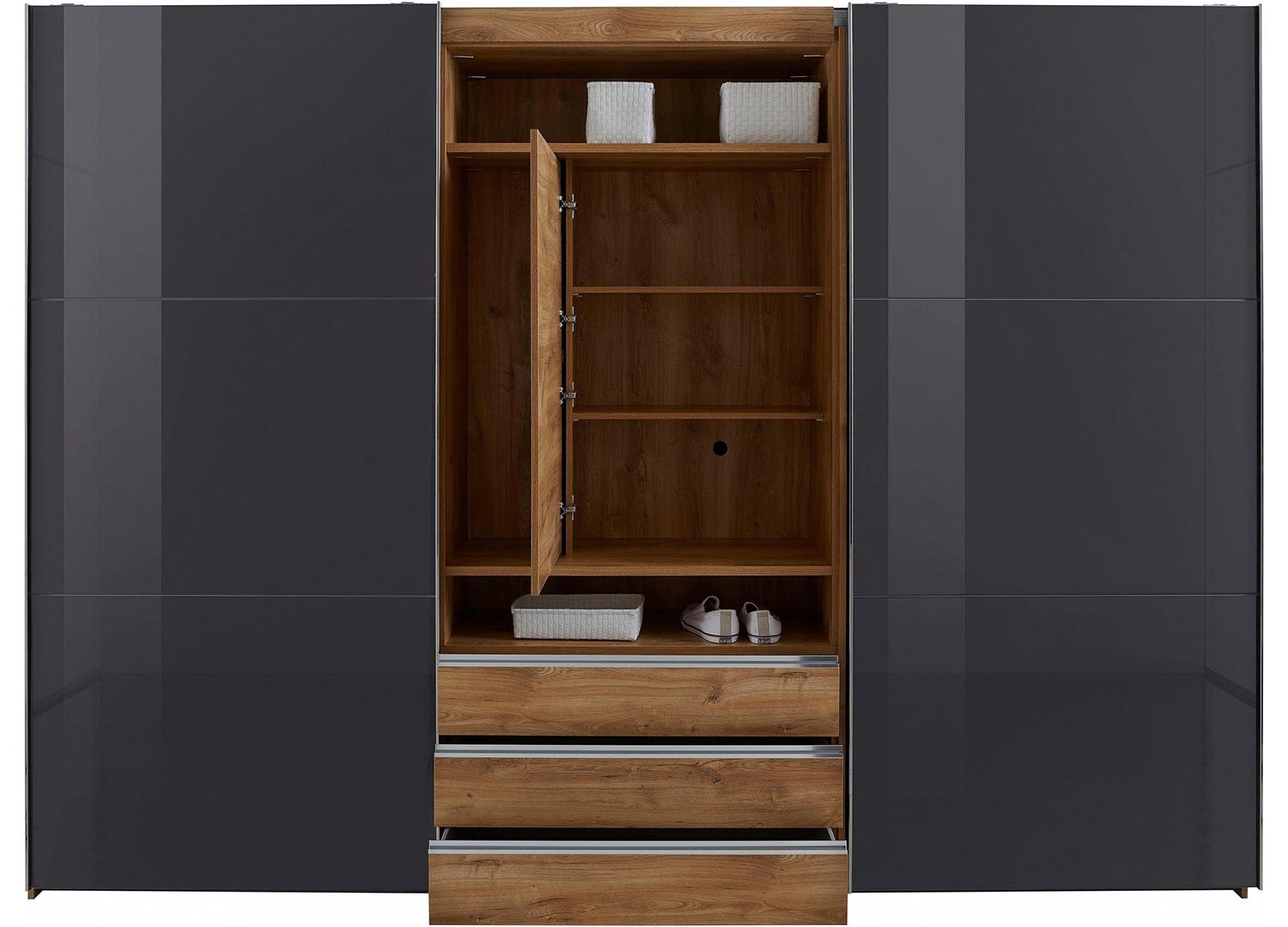 Armoire à portes coulissantes avec élément TV